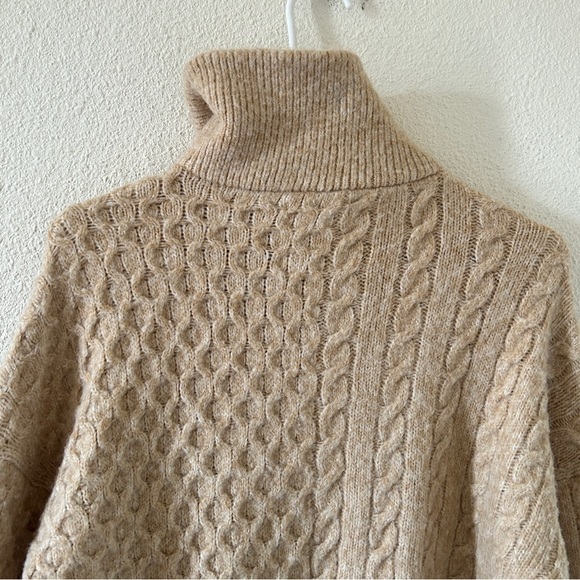 Abercrombie & Fitch Knit Pop Over 1/3 Zip Sweater Women’s XSmall Beige Cozy - Picture 10 of 11